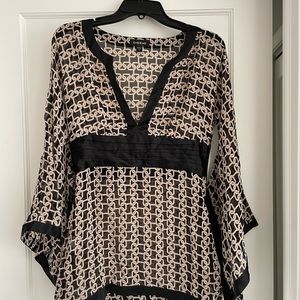 Bebe sheer kimono style top 100% silk size S